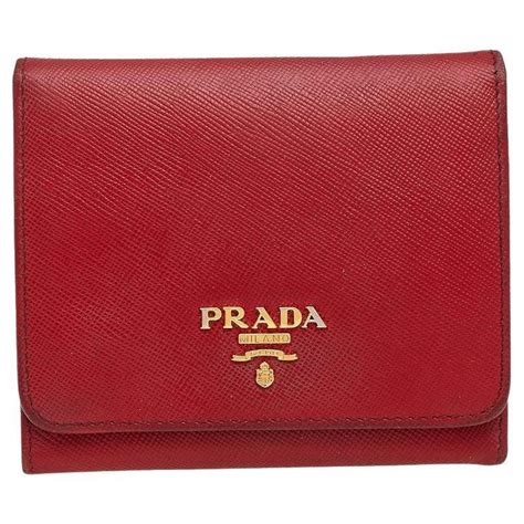 red wallet prada|prada wallet red inside.